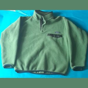 Patagonia Fleece Half Zip. Green. Men's Size S.
